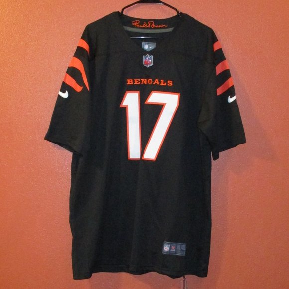 NFL Nike NEW Bangles Blanton Men Large Black Orange White Football Jersey - Picture 1 of 11